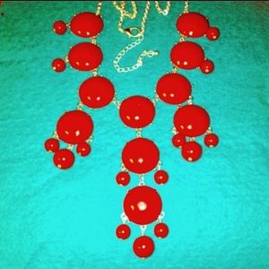 Vintage Red Bubble bead necklace